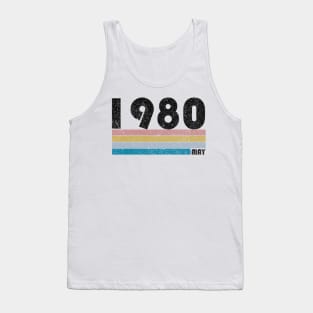 38th Birthday Gift Retro Born May of 1980 Tank Top